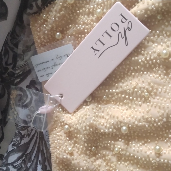 Oh polly night out long sleeve trendy dress golden color - Picture 2 of 5